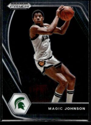 _10 2021 Panini Prizm Draft Picks Michigan State Spartans #86 Magic Johnson