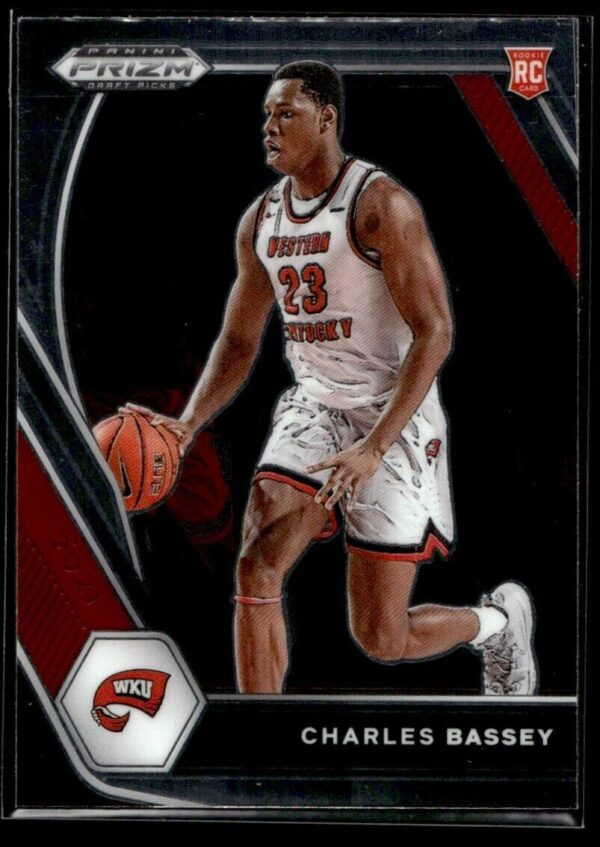 _10 2021 Panini Prizm Draft Picks Western Kentucky Hilltoppers #45 Charles Bassey RC