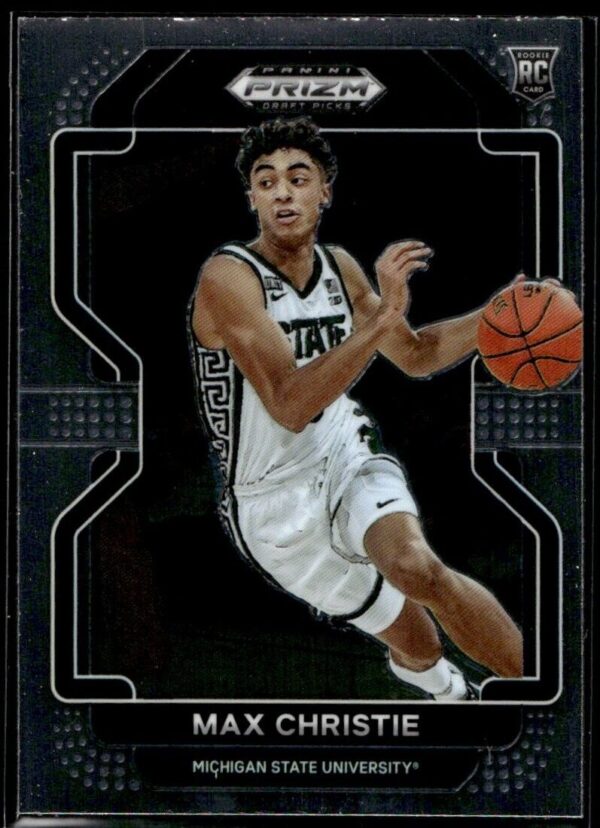 2022 Panini Prizm Draft Picks Michigan State University #90 Max Christie RC Rook