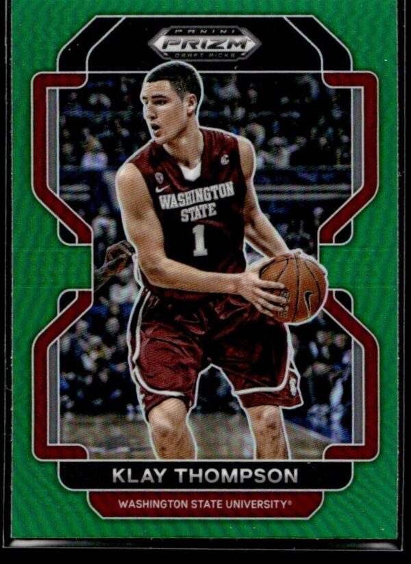 2022 Panini Prizm Draft Picks Washington State University #33 Klay Thompson Gree