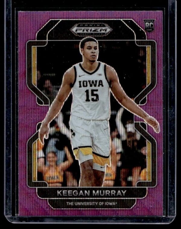 2022 Panini Prizm Draft Picks University of Iowa #55 Keegan Murray RC Rookie Pur