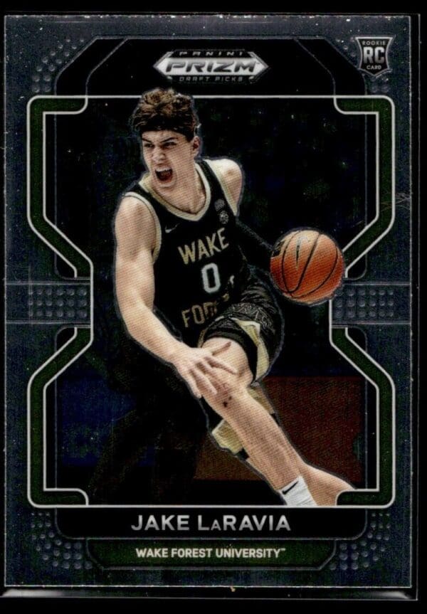 2022 Panini Prizm Draft Picks Wake Forest University #87 Jake LaRavia RC Rookie