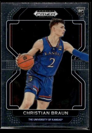 2022 Panini Prizm Draft Picks University of Kansas #73 Christian Braun RC Rookie