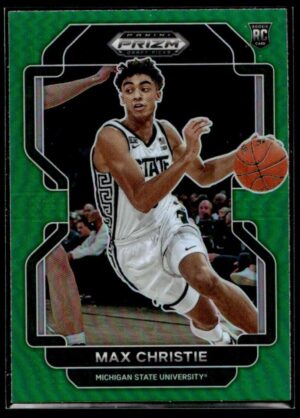 _10 2022 Panini Prizm Draft Picks Michigan State University #90 Max Christie RC Rook
