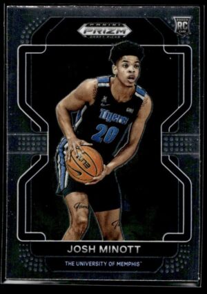 _10 2022 Panini Prizm Draft Picks University of Memphis #94 Josh Minott RC Rookie