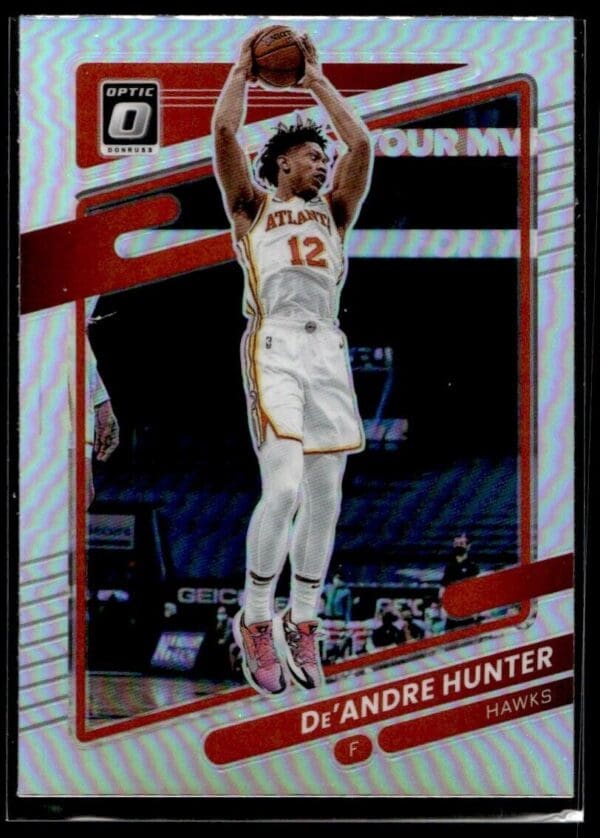 2021 Donruss Optic Atlanta Hawks #13 De'Andre Hunter Holo