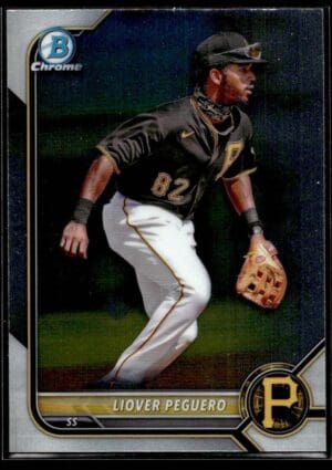 _10 2022 Bowman Chrome Pittsburgh Pirates #BCP-242 Liover Peguero