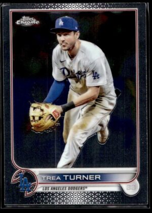 _10 2022 Topps Chrome Los Angeles Dodgers #190 Trea Turner