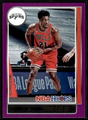 2021 Hoops San Antonio Spurs #65 Thaddeus Young Purple