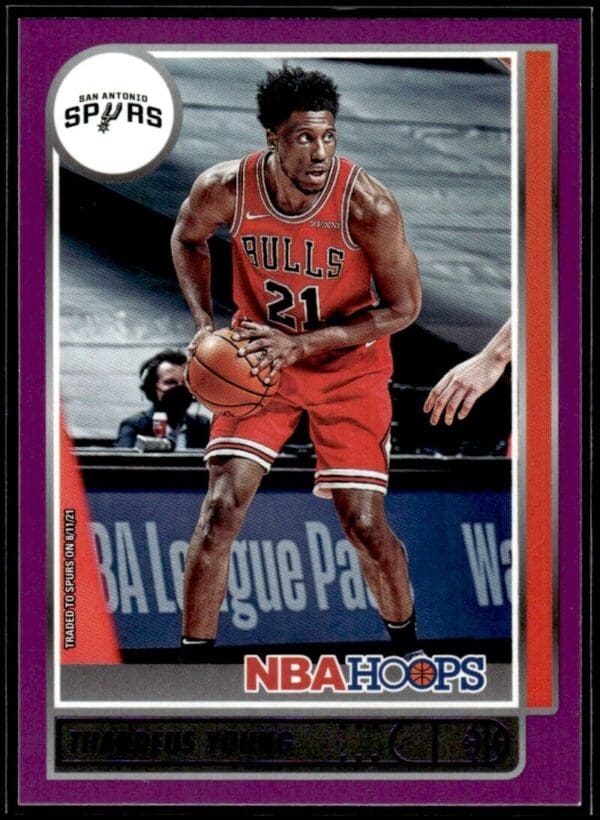 2021 Hoops San Antonio Spurs #65 Thaddeus Young Purple