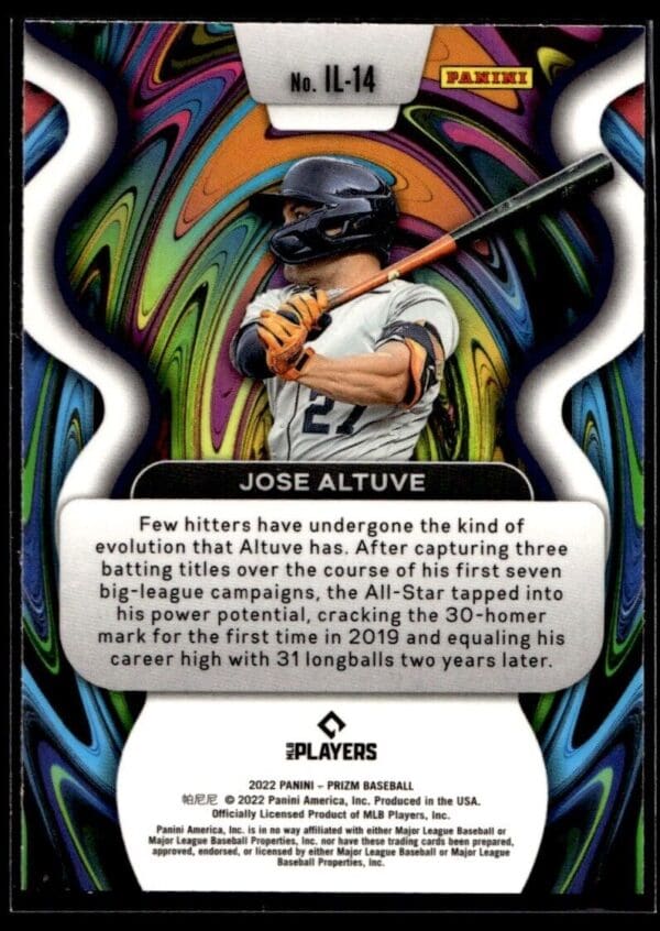2022 Panini Prizm Illumination Houston Astros #IL-14 Jose Altuve