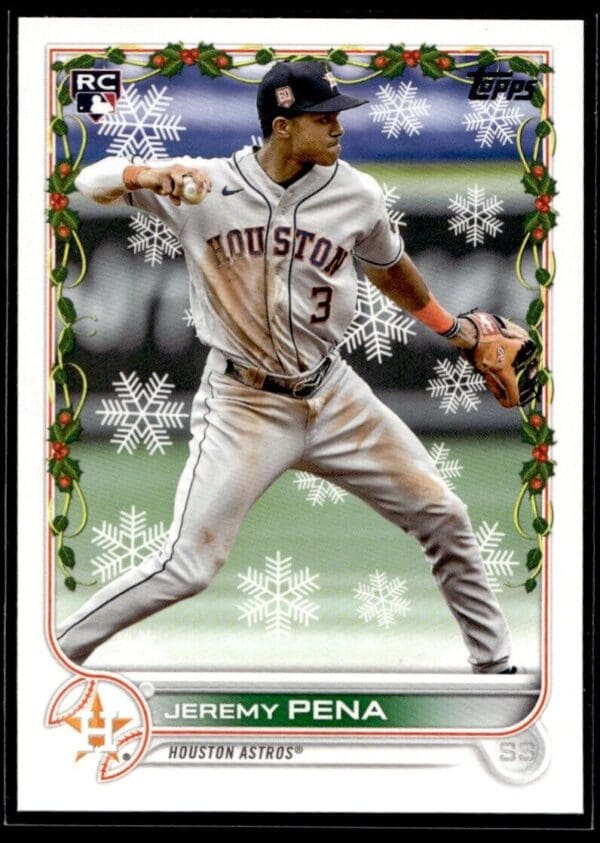 2022 Topps Holiday Houston Astros #HW129 Jeremy Pena RC Rookie
