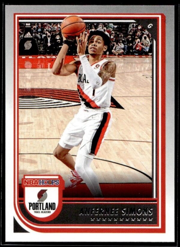 2022 Hoops Portland Trail Blazers #210 Anfernee Simons