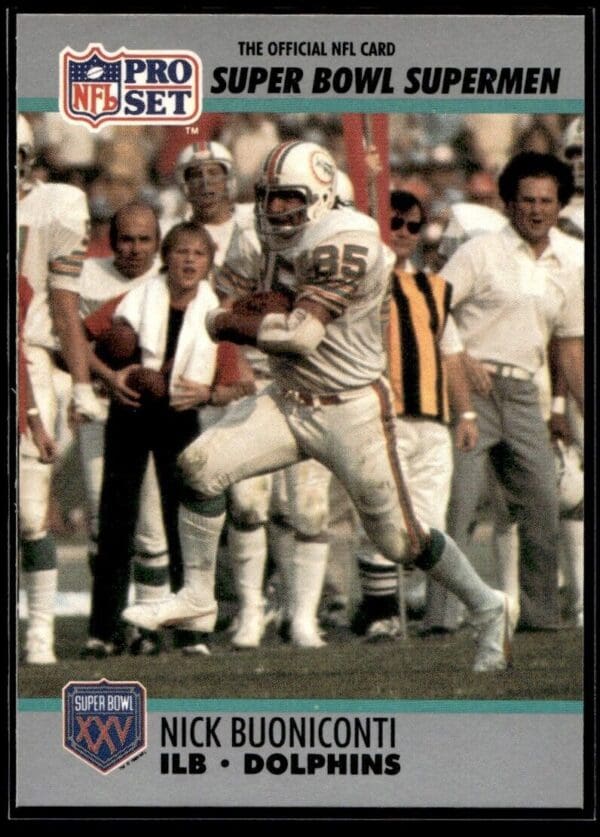 1990 Pro Set Super Bowl 160 Miami Dolphins #88 Nick Buoniconti