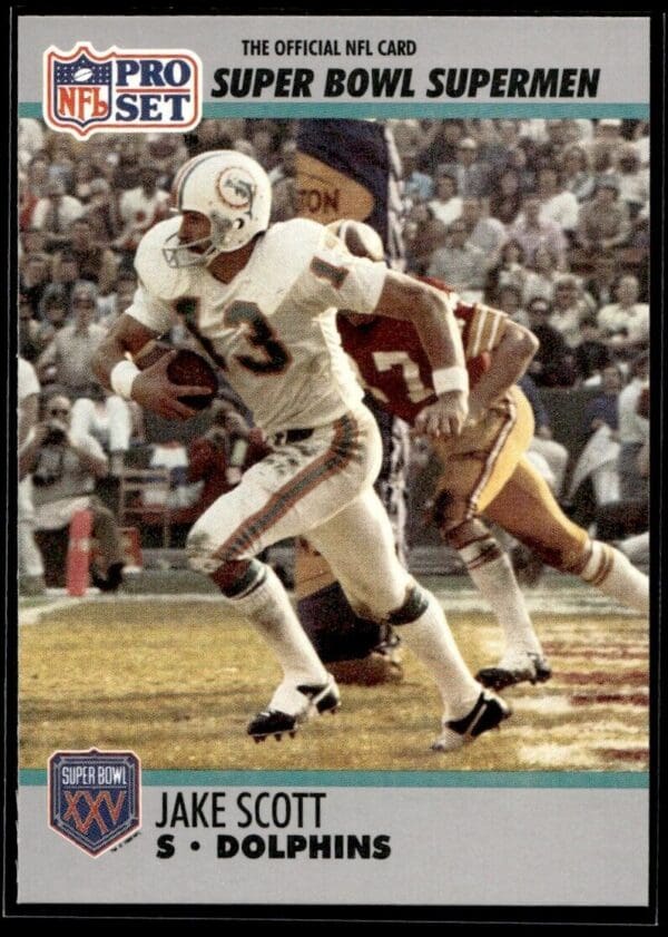 1990 Pro Set Super Bowl 160 Miami Dolphins #112 Jake Scott