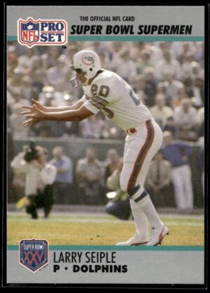 1990 Pro Set Super Bowl 160 Miami Dolphins #118 Larry Seiple