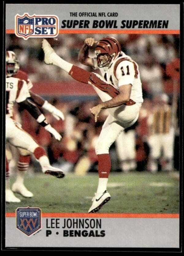 1990 Pro Set Super Bowl 160 Cincinnati Bengals #117 Lee Johnson