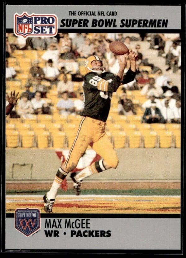 1990 Pro Set Super Bowl 160 Green Bay Packers #47 Max McGee