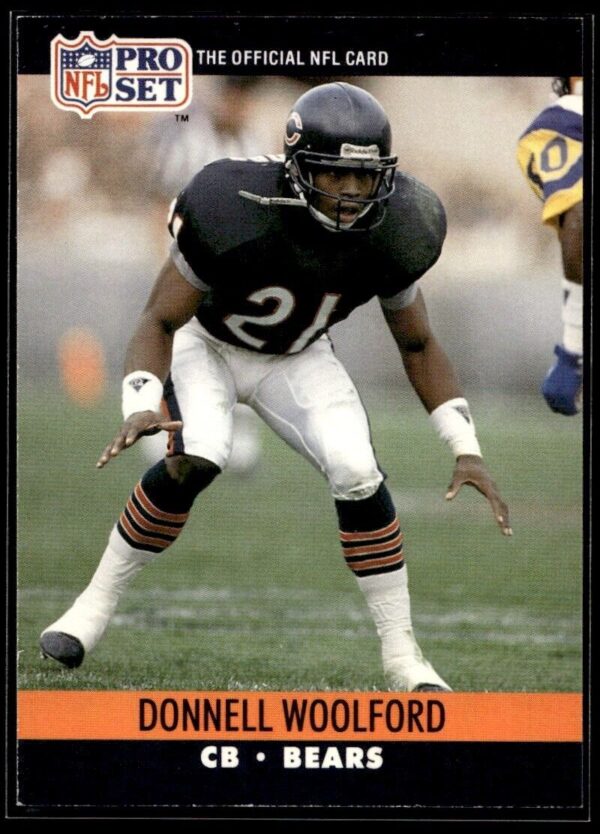 _10 1990 Pro Set Super Bowl 160 Chicago Bears #459 Donnell Woolford