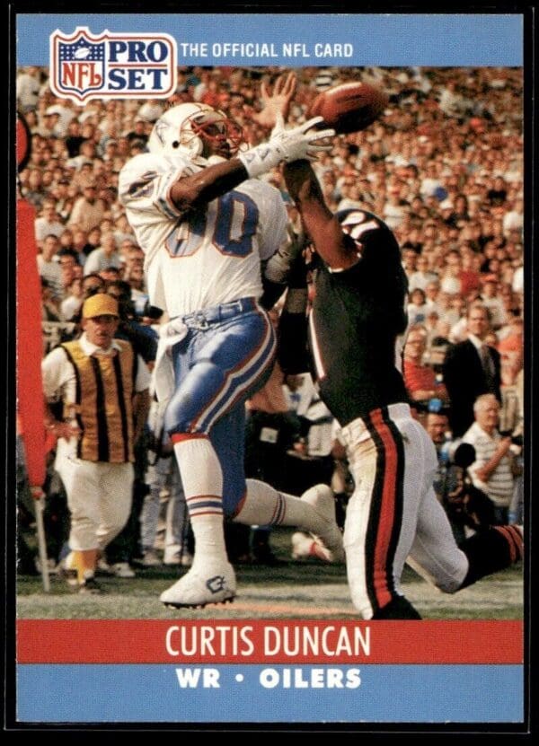 _10 1990 Pro Set Super Bowl 160 Houston Oilers #509 Curtis Duncan