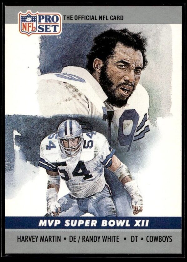 _10 1990 Pro Set Super Bowl 160 Dallas Cowboys #12 Harvey Martin/Randy White