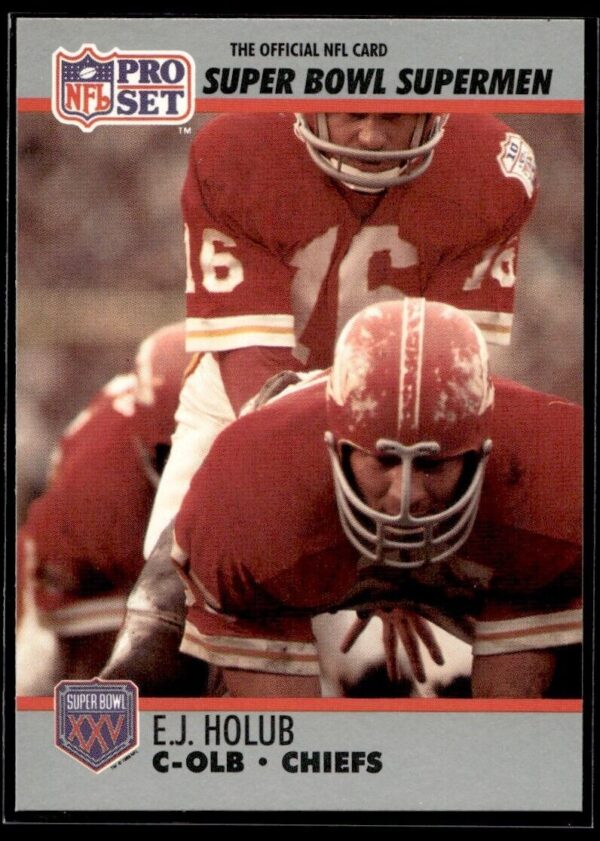 _10 1990 Pro Set Super Bowl 160 Kansas City Chiefs #130 E.J. Holub
