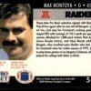 1990 Pro Set Super Bowl 160 Los Angeles Raiders #547 Max Montoya