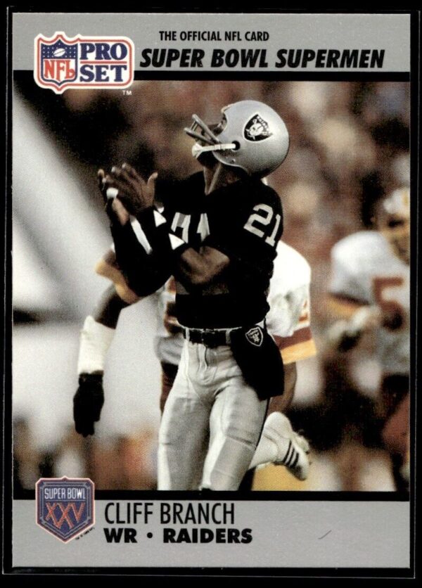 1990 Pro Set Super Bowl 160 Oakland Raiders #46 Cliff Branch