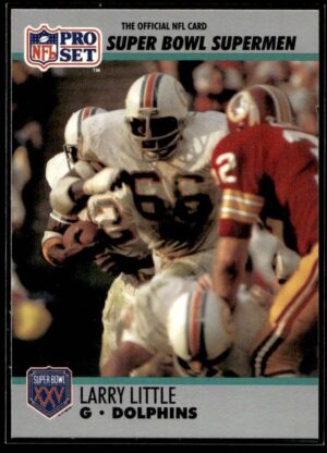 1990 Pro Set Super Bowl 160 Miami Dolphins #66 Larry Little