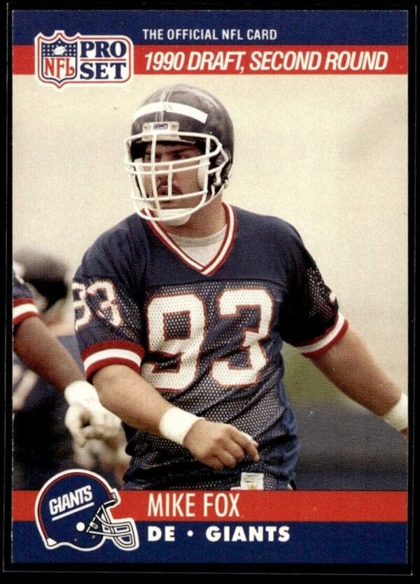 _10 1990 Pro Set Super Bowl 160 New York Giants #720 Mike Fox