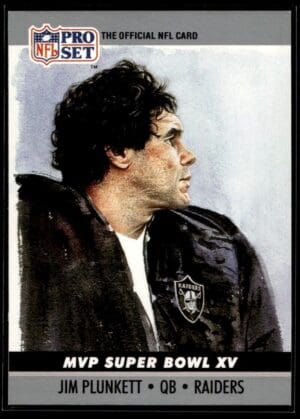 _10 1990 Pro Set Super Bowl 160 Oakland Raiders #15 Jim Plunkett