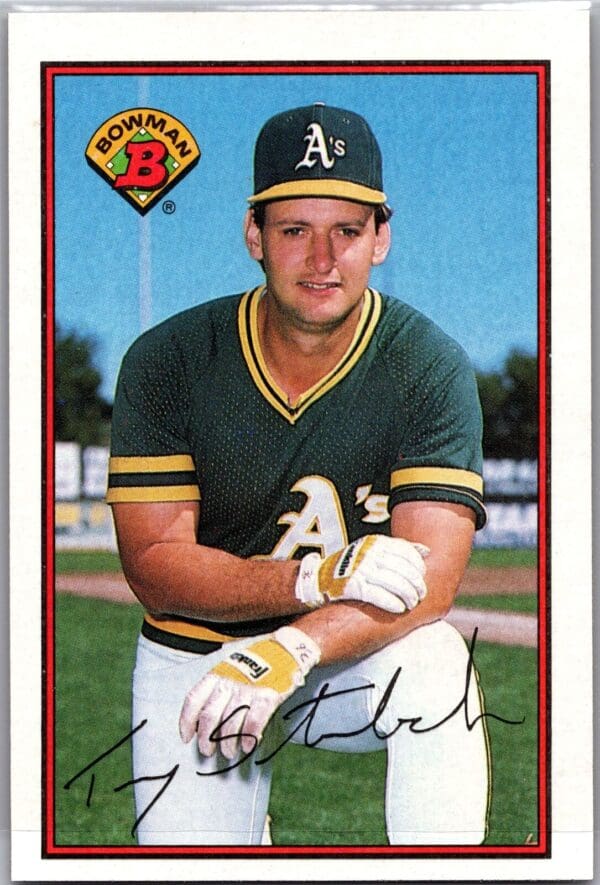 _10 1989 Bowman Oakland Athletics #193 Terry Steinbach