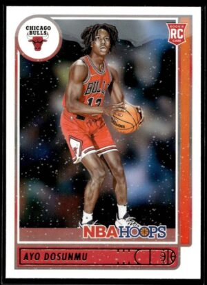 2021 NBA Hoops Chicago Bulls #240 Ayo Dosunmu RC Rookie Winter Edition