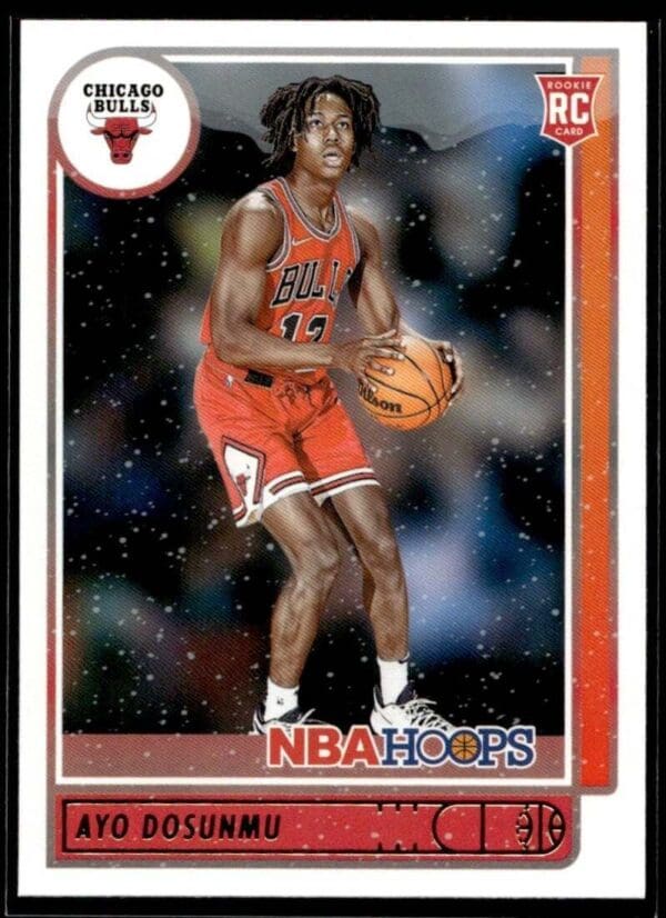 2021 NBA Hoops Chicago Bulls #240 Ayo Dosunmu RC Rookie Winter Edition