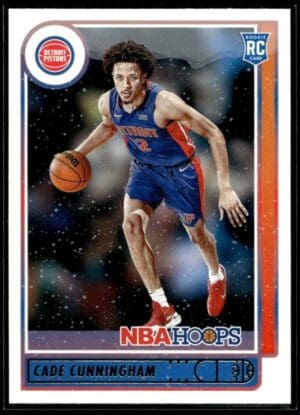 2021 NBA Hoops Detroit Pistons #201 Cade Cunningham RC Rookie Winter Edition