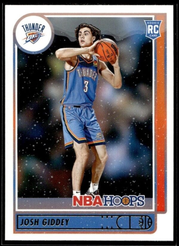 2021 NBA Hoops Oklahoma City Thunder #202 Josh Giddey RC Rookie Winter Edition