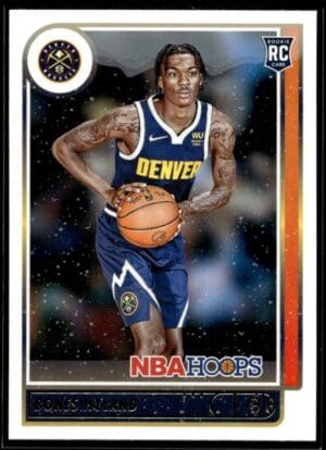 2021 NBA Hoops Denver Nuggets #224 Bones Hyland RC Rookie Winter Edition
