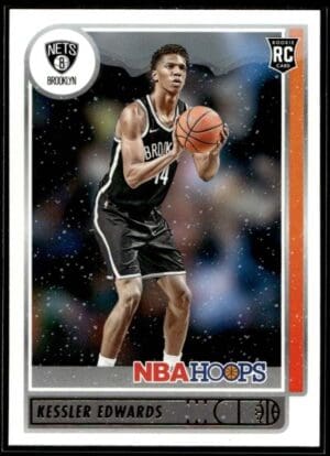 2021 NBA Hoops Brooklyn Nets #246 Kessler Edwards RC Rookie Winter Edition
