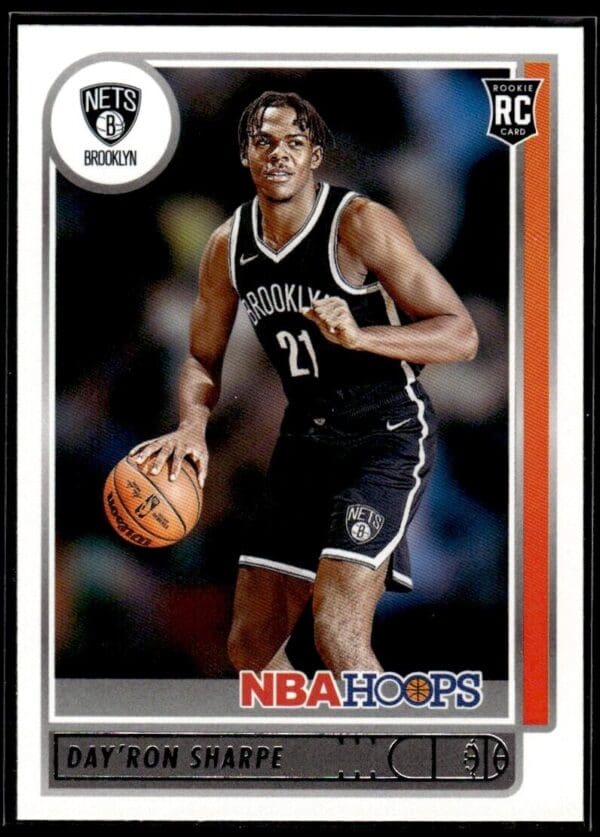 2021 NBA Hoops Brooklyn Nets #215 Day'Ron Sharpe RC Rookie