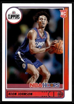 2021 NBA Hoops Los Angeles Clippers #205 Keon Johnson RC Rookie