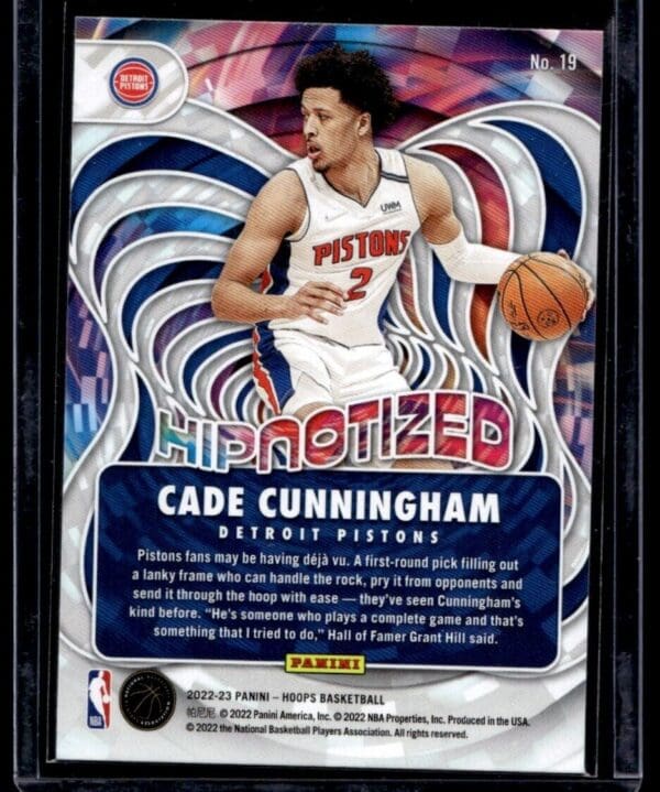 2022 Hoops Hipnotized Detroit Pistons #19 Cade Cunningham