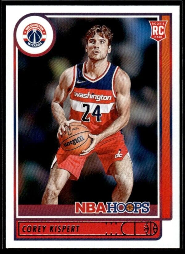 2021-22 Hoops Red Back Corey Kispert Rookie Washington Wizards #212