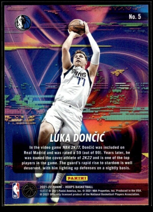 _10 2021-22 Hoops Hoopla Luka Doncic Dallas Mavericks #5