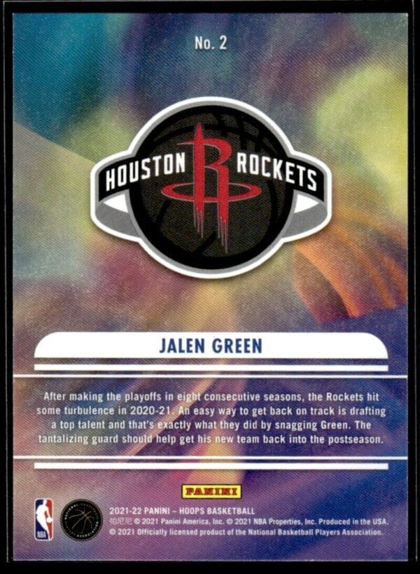_10 2021-22 Hoops We Got Next Jalen Green Rookie Houston Rockets #2
