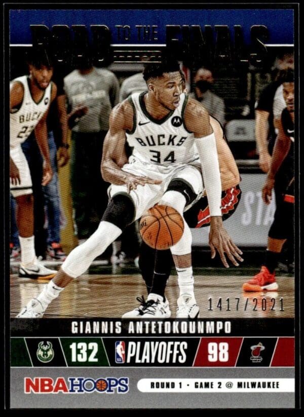 2021-22 Hoops Road to the Finals Second Round Giannis Antetokounmpo 1417/2021