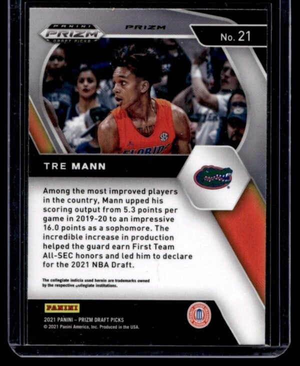 2021 Panini Prizm Draft Picks Oklahoma City Thunder #21 Tre Mann RC Rookie