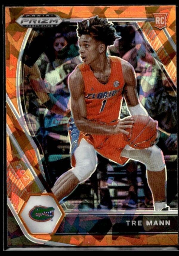 2021 Panini Prizm Draft Picks Oklahoma City Thunder #21 Tre Mann Orange Cracked