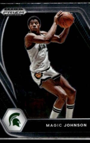 _10 2021 Panini Prizm Draft Picks Michigan State Spartans #86 Magic Johnson