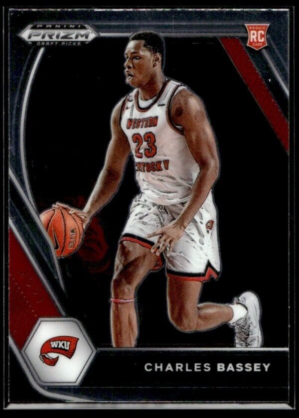 2021 Panini Prizm Draft Picks Western Kentucky Hilltoppers #45 Charles Bassey RC