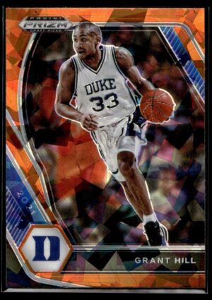2021 Panini Prizm Draft Picks Duke Blue Devils #90 Grant Hill Orange Cracked Ice